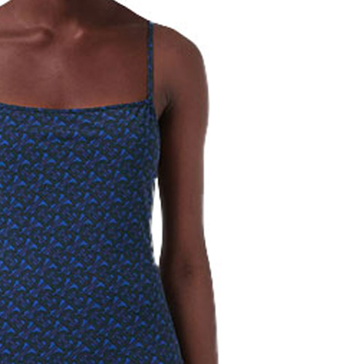 Sizing (W) 巴宝莉海军蓝logo印花无袖连体泳衣。 80488851