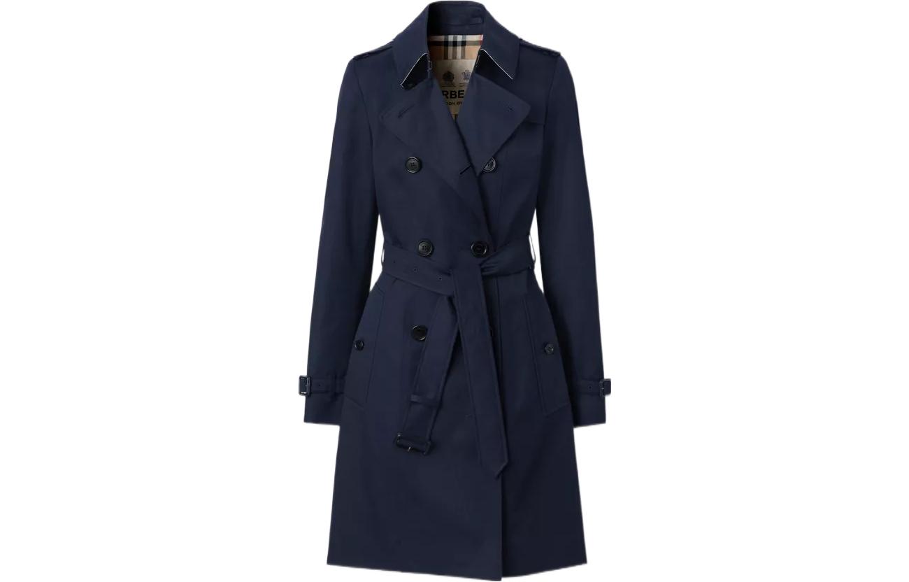 (Women) Burberry NIGHT CREATURES FW22 Navy Double-Breasted Trench Coat for Women. 80592461-BU 圖 2