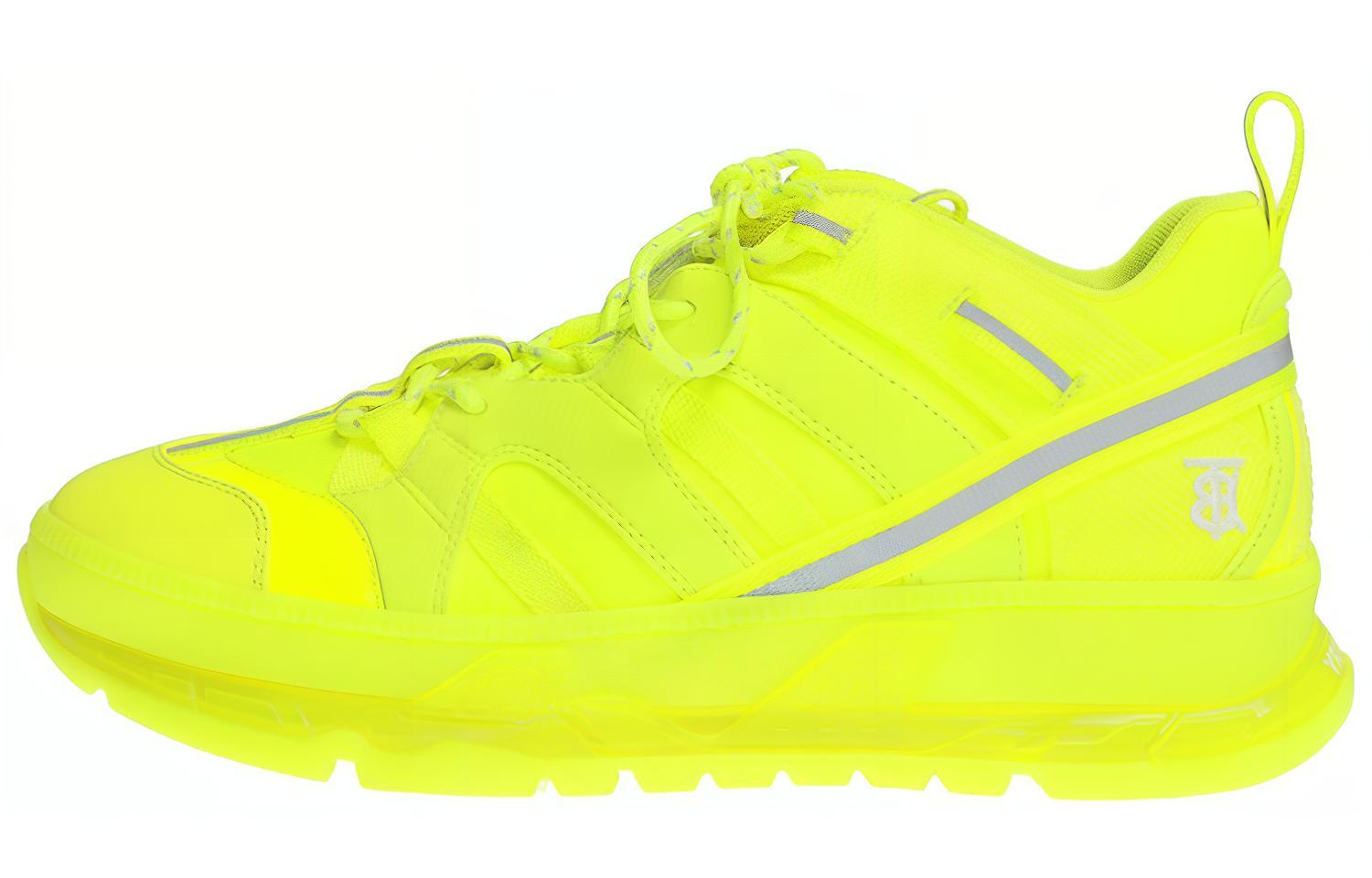 (W) Burberry Nylon and Cotton Sneaker 'Fluorescent Yellow'