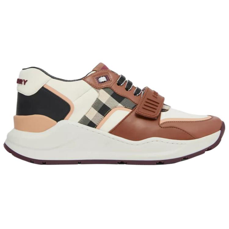 (W) Burberry Nylon and Leather Sneaker 'White Brown' 圖 2
