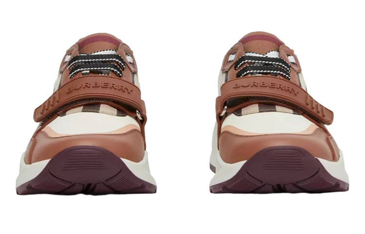 (W) Burberry Nylon and Leather Sneaker 'White Brown' 圖 3