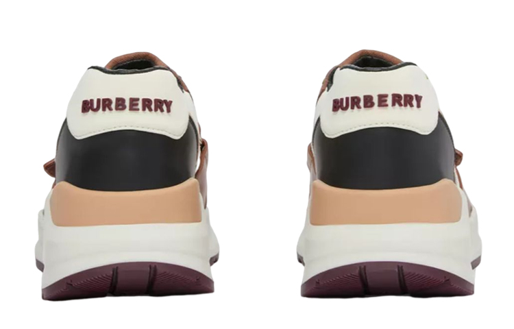 (W) Burberry Nylon and Leather Sneaker 'White Brown' 圖 4