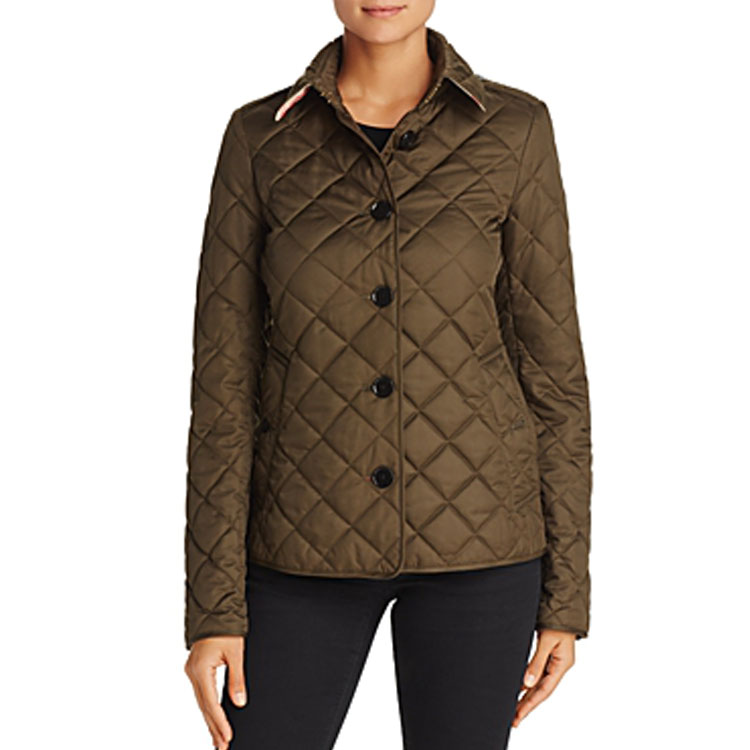 (Women) Burberry Olive Green Button-Up Cotton Jacket with Temperature Control. 40635511 圖 3