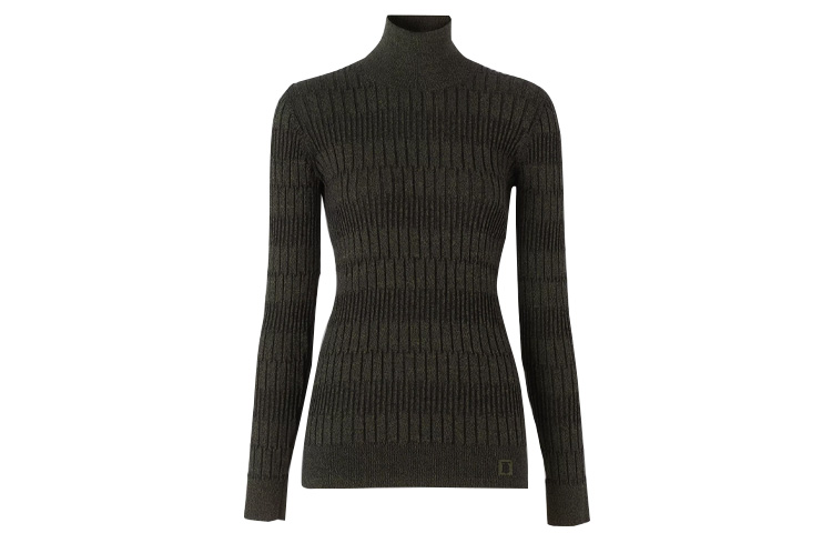 (Women) Burberry Olive Slim Fit Turtleneck Knit Sweater 80332001
