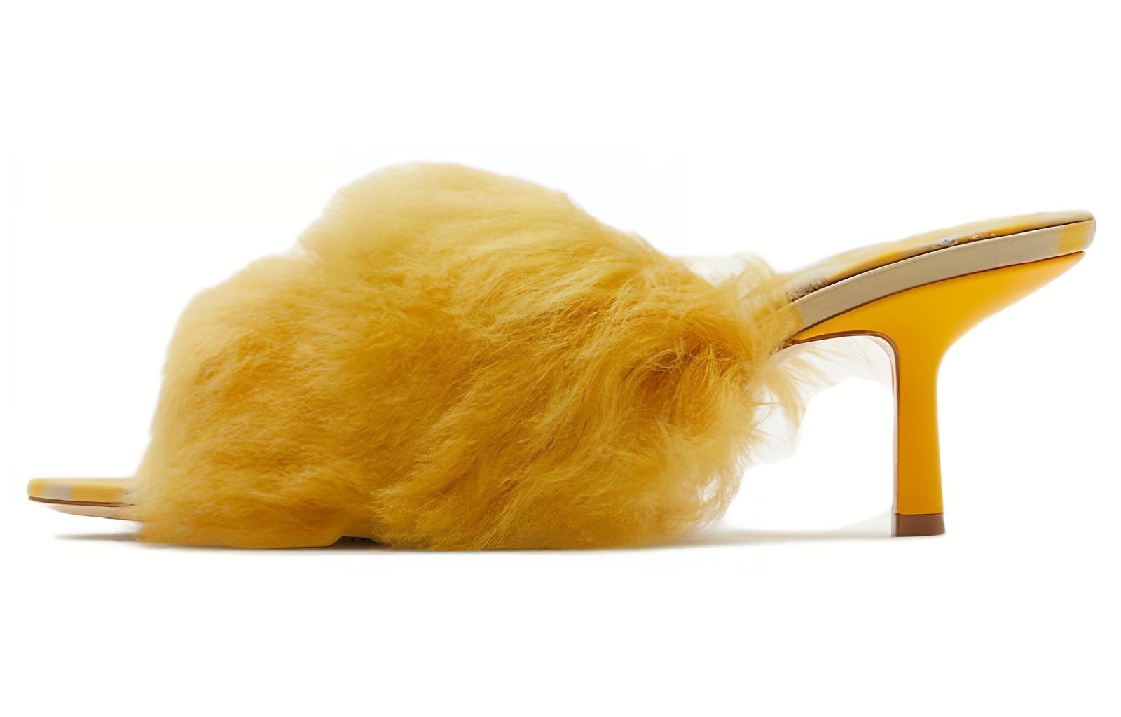 (Women) Burberry Open-Toe Flat Sandals 'Yellow' 80773741