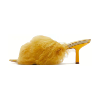 (W) Burberry Open-Toe Flat Sandals 'Yellow'