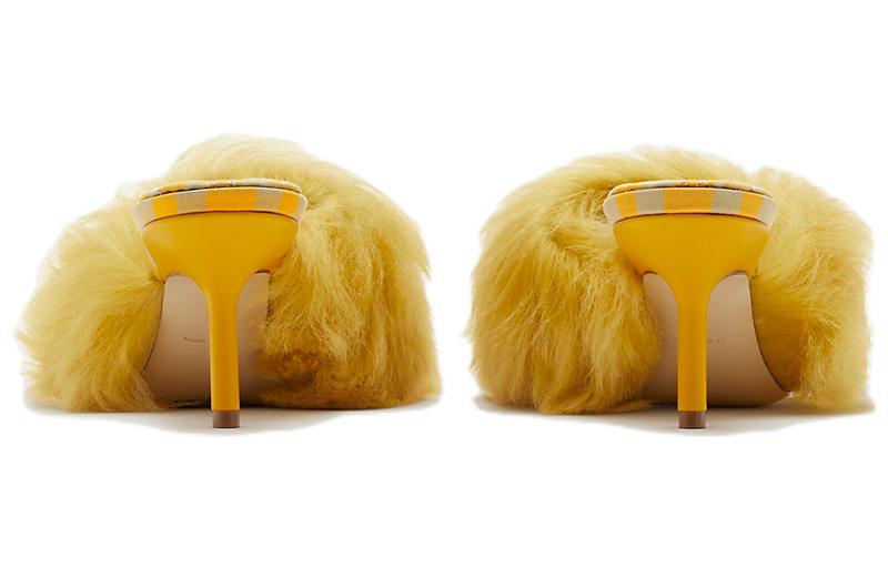 Shop (W) Sandalias Planas Burberry Abiertas de Dedo 'Amarillas' 80773741