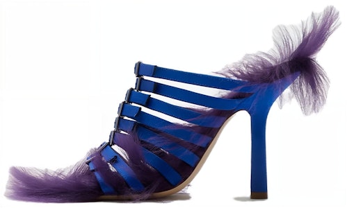 (W) バーバリー騎士ブルーオープントゥハイヒールスライド 80744831 Buy (W) バーバリー騎士ブルーオープントゥハイヒールスライド 80744831