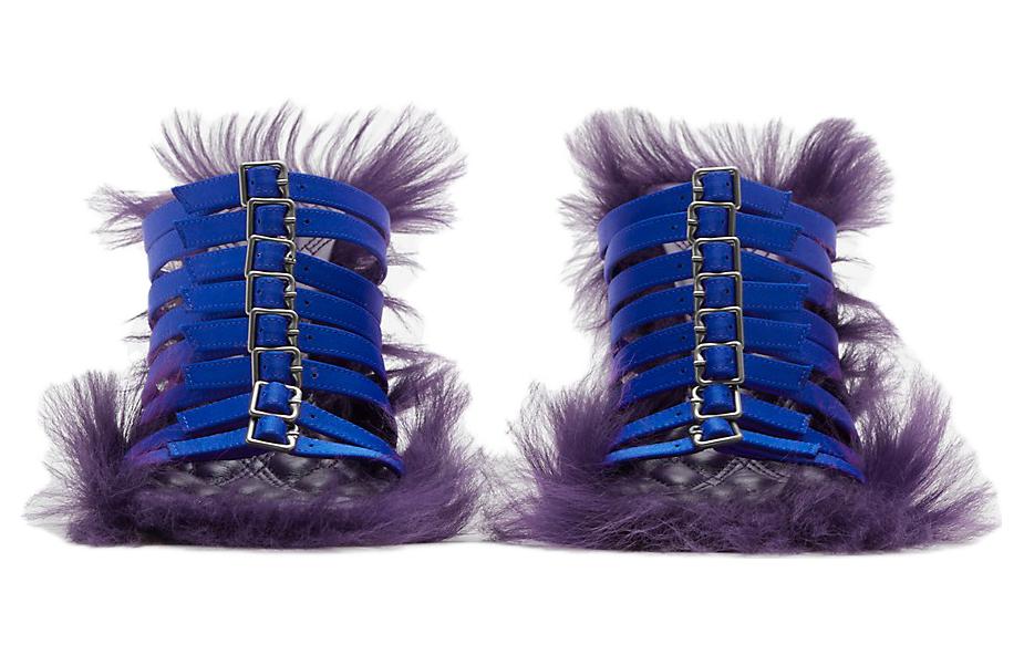 Lookbook (Women) Burberry Open-Toe High Heel Slide 'Knight Blue' 80744831