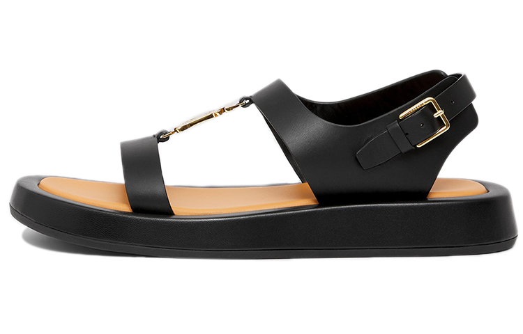 Buy (W) Burberry Open-Toe Sandalen ''Logo Patroon Leer Zwart'' 80392441