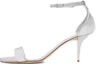 Buy (W) Burberry Sandal Tumit Tinggi Kulit Hujung Terbuka 'Perak' 80534861