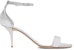(W) Burberry Sandal Tumit Tinggi Kulit Hujung Terbuka 'Perak' 80534861