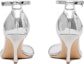Purchase (W) Burberry Sandal Tumit Tinggi Kulit Hujung Terbuka 'Perak' 80534861