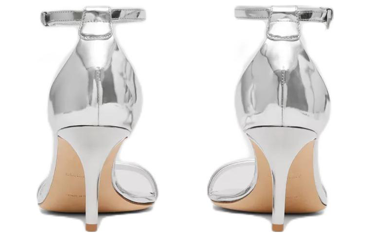 Purchase (W) Sandales à Talons Hauts Ouvertes en Cuir Burberry ''Argent'' 80534861