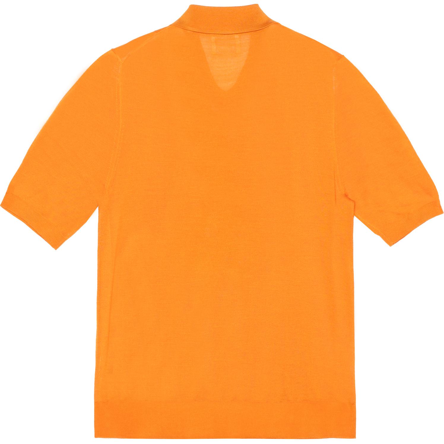 (Women) Burberry Orange Polo Shirt with Solid Color and Letter Print Design. 80433761 圖 3