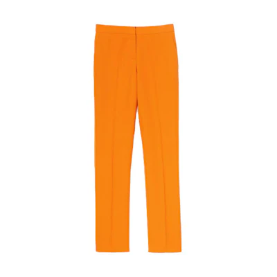 (Women) Burberry Orange Tailored Silk Wool Trousers 80393231
