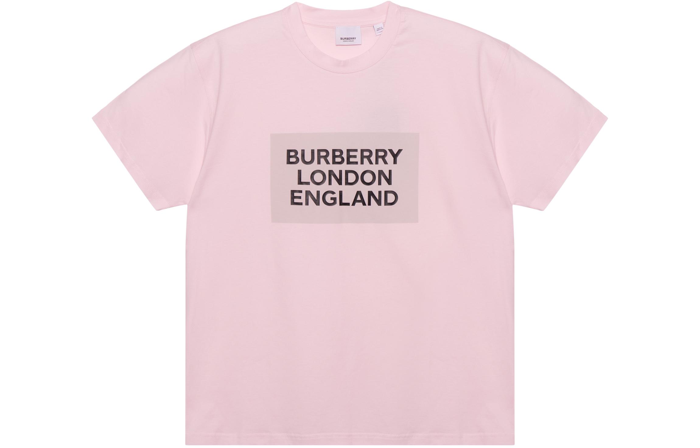 Order (Women) Burberry Oversize Letter Logo Print Loose Cotton T-Shirt Women Pink 80268821