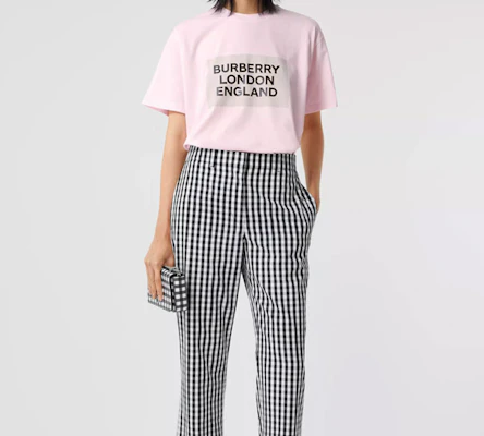 (Women) Burberry Oversize Letter Logo Print Loose Cotton T-Shirt Women Pink 80268821 Shop (Women) Burberry Oversize Letter Logo Print Loose Cotton T-Shirt Women Pink 80268821