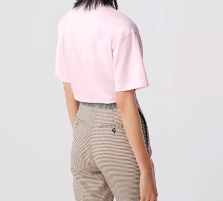 (Women) Burberry Oversize Letter Logo Print Loose Cotton T-Shirt Women Pink 80268821 Purchase (Women) Burberry Oversize Letter Logo Print Loose Cotton T-Shirt Women Pink 80268821