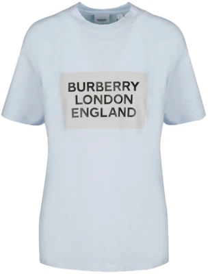 (W) Camiseta Suelta Burberry Logo Grande Estampado Azul Claro 80264751 Order (W) Camiseta Suelta Burberry Logo Grande Estampado Azul Claro 80264751
