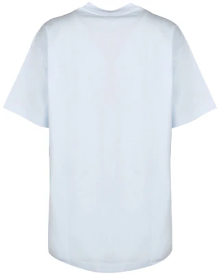 (W) Camiseta Suelta Burberry Logo Grande Estampado Azul Claro 80264751 Lookbook (W) Camiseta Suelta Burberry Logo Grande Estampado Azul Claro 80264751