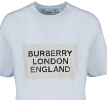 (W) Camiseta Suelta Burberry Logo Grande Estampado Azul Claro 80264751 Cheap (W) Camiseta Suelta Burberry Logo Grande Estampado Azul Claro 80264751