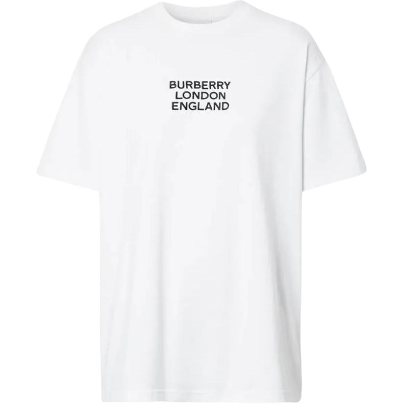 (Women) Burberry Oversized Embroidered Logo T-shirt White 80211761