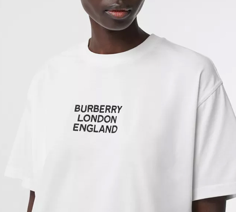 (Women) Burberry Oversized Embroidered Logo T-shirt White 80211761 圖 4