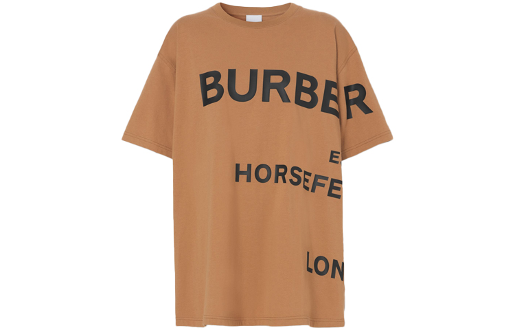 (Women) Burberry Oversized Letter Print Short Sleeve T-Shirt in Camel. 80489271 圖 2