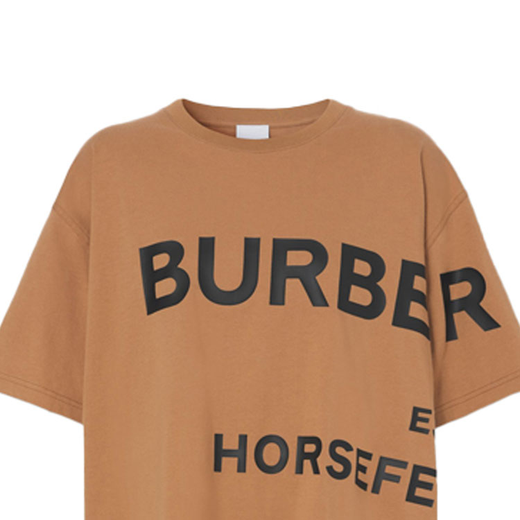 (Women) Burberry Oversized Letter Print Short Sleeve T-Shirt in Camel. 80489271 圖 5