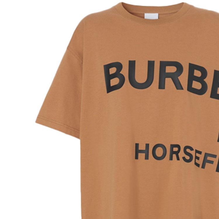 (Women) Burberry Oversized Letter Print Short Sleeve T-Shirt in Camel. 80489271 圖 6