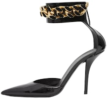(Women) Burberry Patent Leather Chain Detail Heels 10cm 'Black Stiletto' 80635771 (Women) Burberry Patent Leather Chain Detail Heels 10cm 'Black Stiletto' 80635771