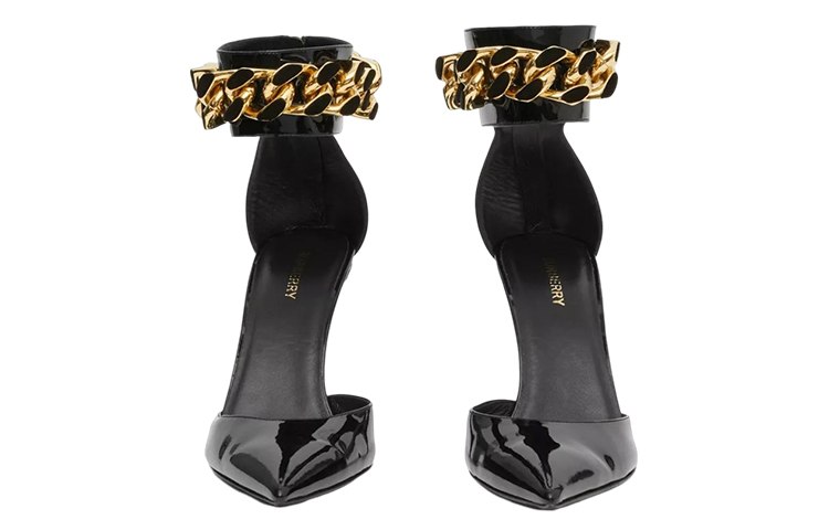 Lookbook (W) 버버리 에나멜 체인 스틸레토 힐 (10cm) 80635771