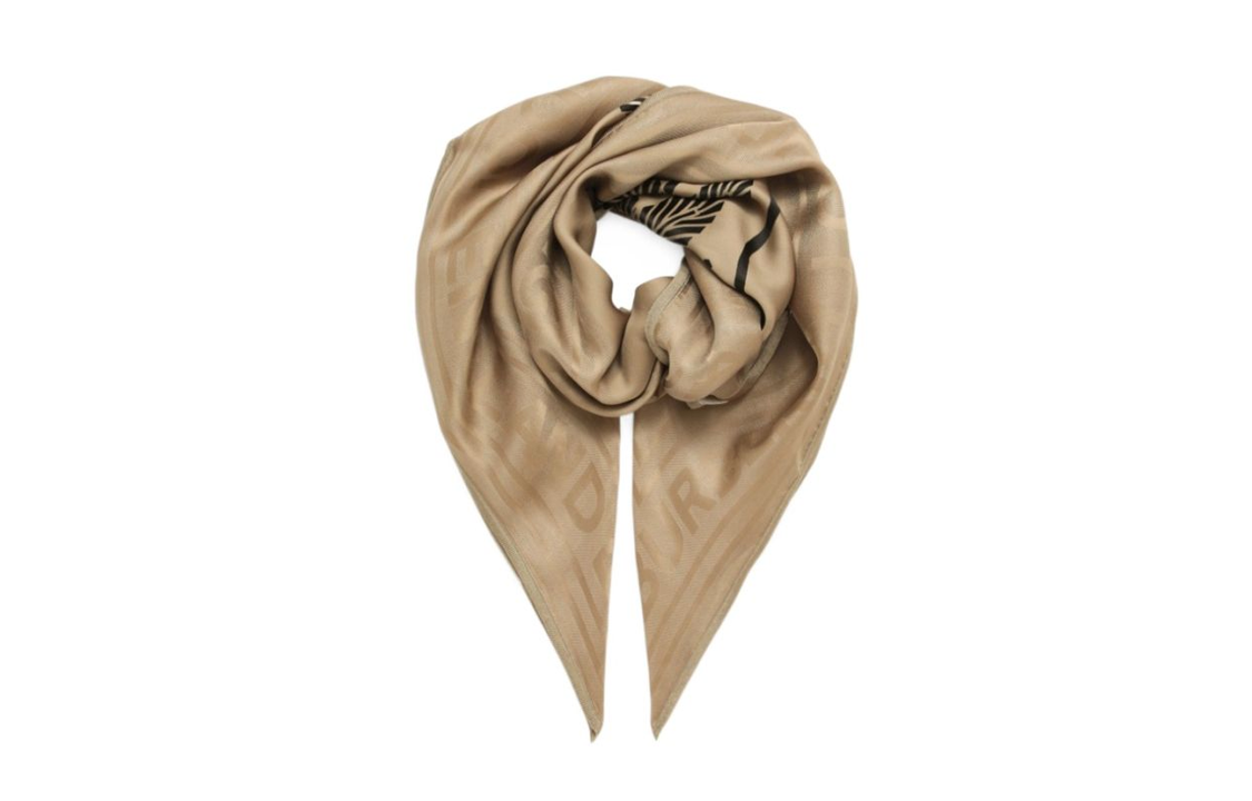 (Women) Burberry Pattern Design  Scarf Beige Silk Scarf. 80720741 圖 3