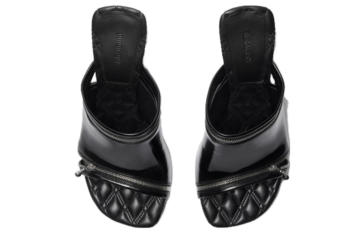 (W) Burberry Peep 'Black Leather Slides' 圖 3