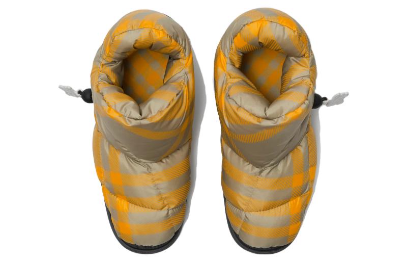 (W) Burberry Pillow 'Equestrian Knight Check Insole' Short Boots Yellow Grey 圖 2