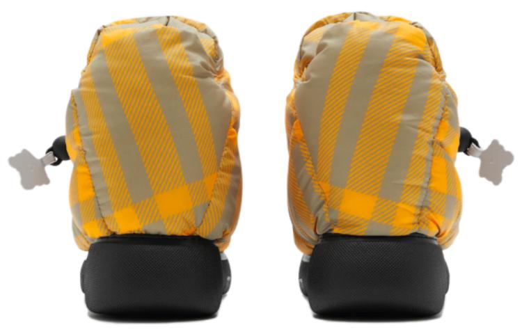 (W) Burberry Pillow 'Equestrian Knight Check Insole' Short Boots Yellow Grey 圖 4