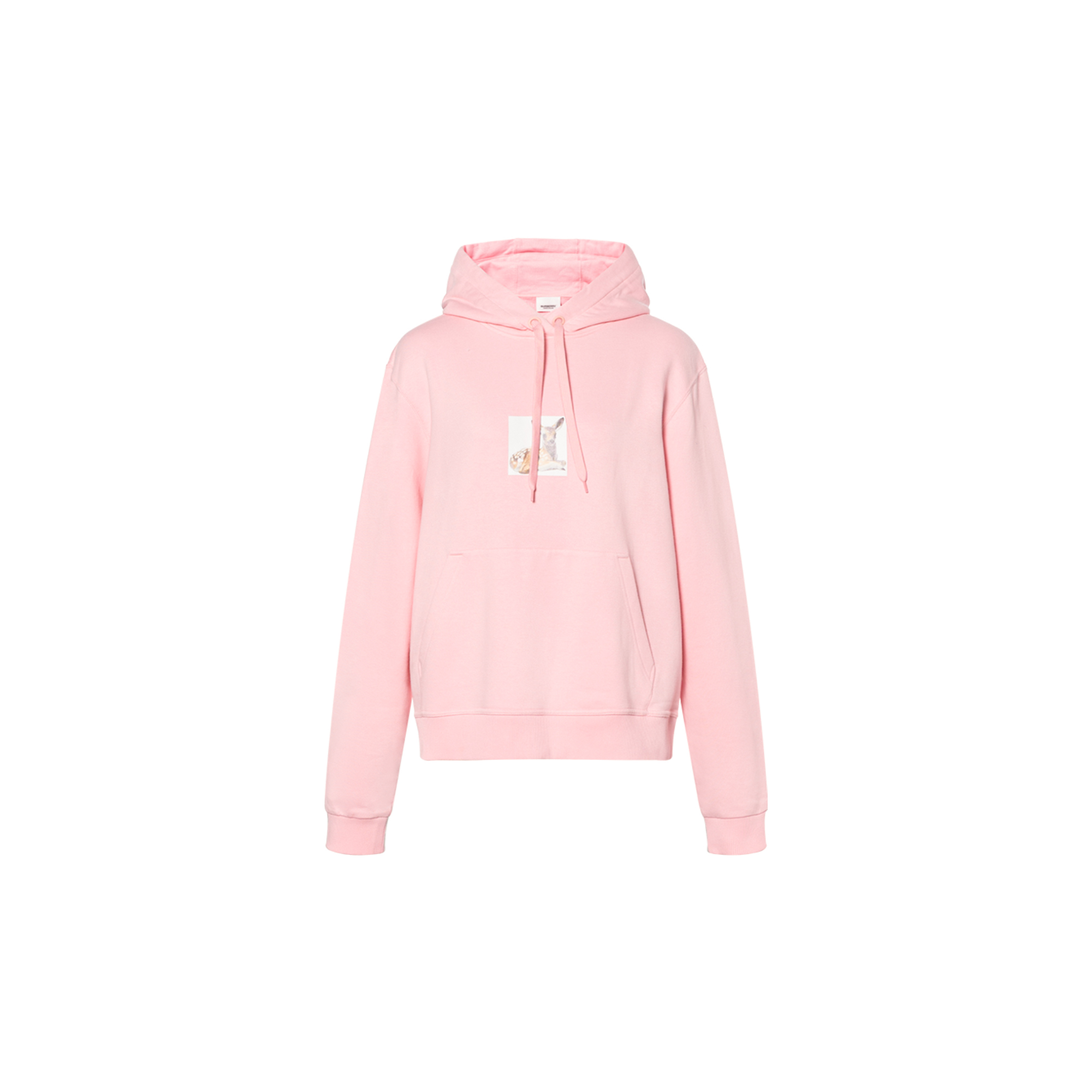 (Women) Burberry Pink Deer Print Cotton Hoodie 80246541