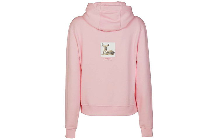 (Women) Burberry Pink Deer Print Cotton Hoodie 80246541 圖 3