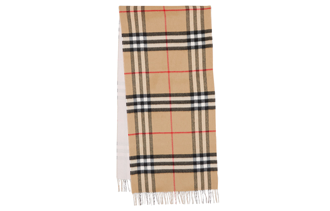 (Women) Burberry Pink Double-sided Cashmere Check Scarf 80359121