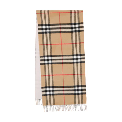 (Women) Burberry Pink Double-sided Cashmere Check Scarf 80359121
