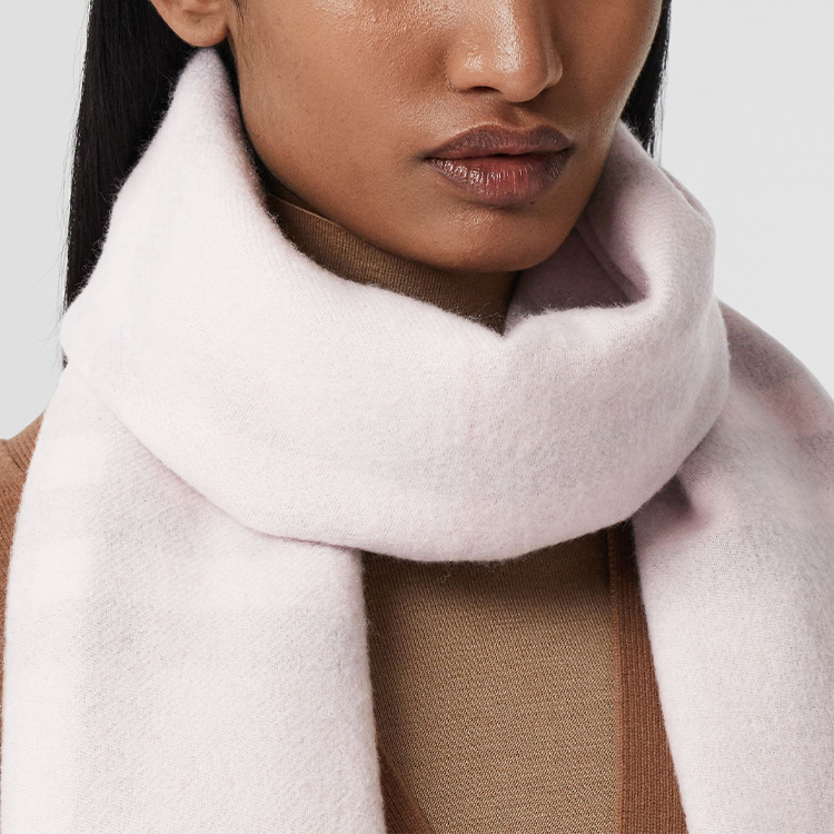 (Women) Burberry Pink Double-sided Cashmere Check Scarf 80359121 圖 5
