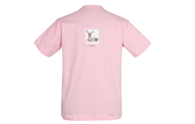 (Women) Burberry Pink Fawn Print Short Sleeve Crew Neck T-Shirt for Women 80246521 圖 3