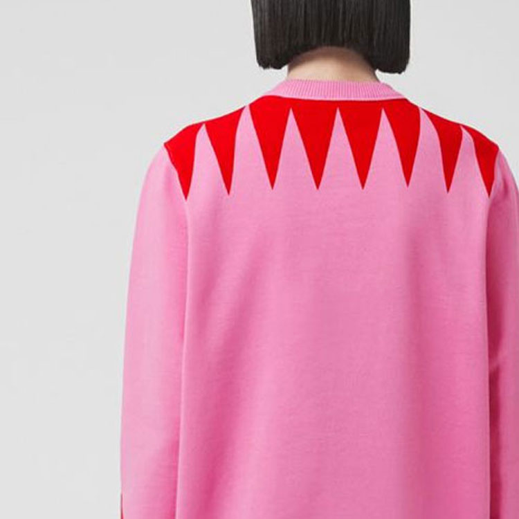 Purchase (Women) Burberry Pink Geometric Print Crewneck Pullover Sweatshirt. 80471371