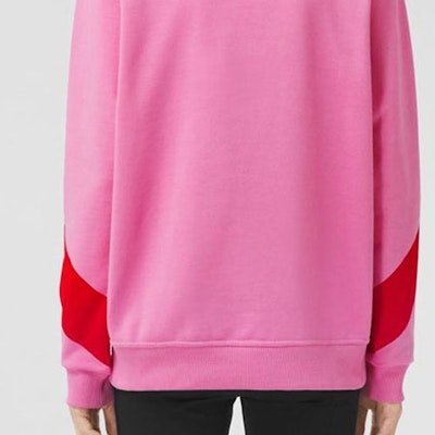 (Women) Burberry Pink Geometric Print Crewneck Pullover Sweatshirt. 80471371 Details for (Women) Burberry Pink Geometric Print Crewneck Pullover Sweatshirt. 80471371