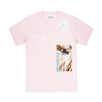 (Women) Burberry Pink Logo Print Crew Neck Casual Loose Fit T-Shirt 8030766