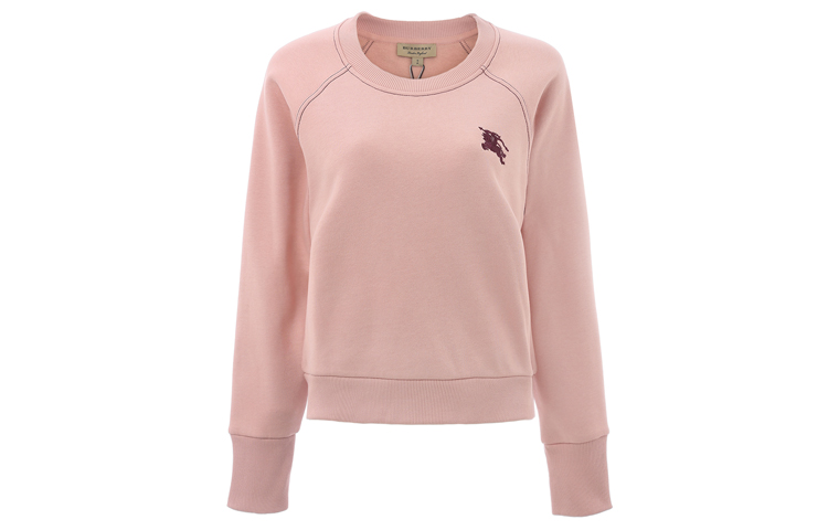 (Women) Burberry Pink Logo Print Crewneck Long Sleeve Sweatshirt 80356121