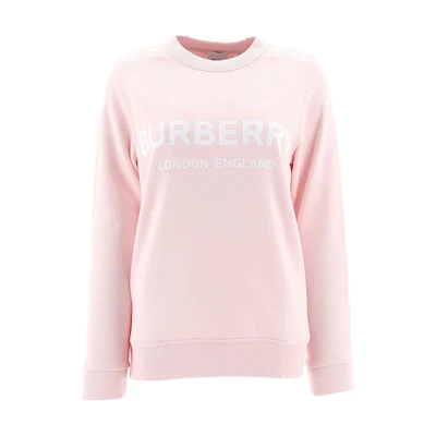 (Women) Burberry Pink Logo Print Crewneck Sweatshirt 80089041