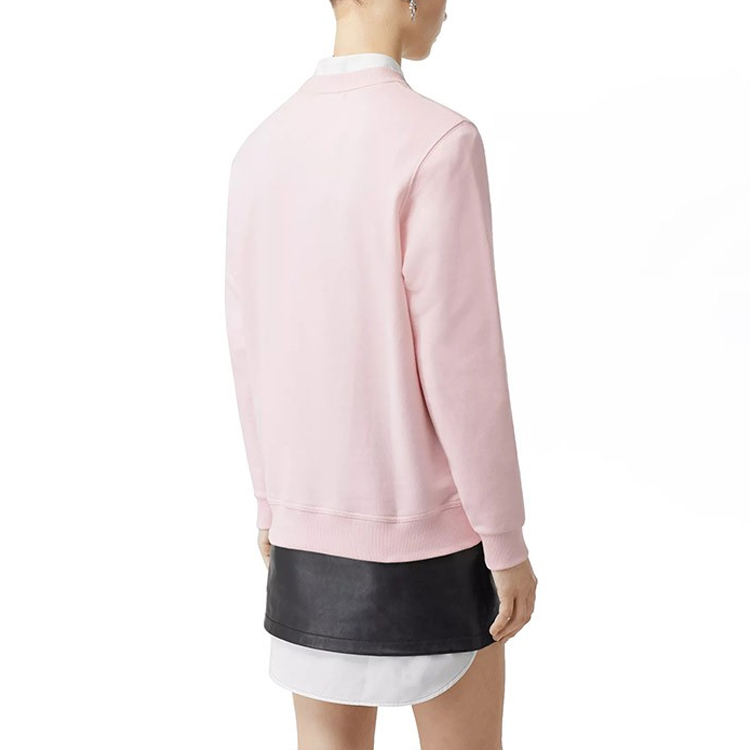 Purchase (W) 博柏利粉色logo印花圆领卫衣 80089041