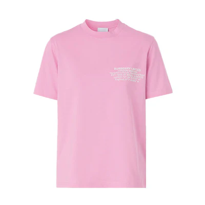 (Women) Burberry Pink Logo Print Short Sleeve T-Shirt. 80432311